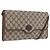 Borsa a tracolla GUCCI GG Supreme PVC Beige Gold Auth ka5761 D'oro