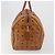 Borsa MCM Vicetos Boston Bag PVC Leather Brown Gold Tone Auth gh2312 Marrone - vista 4