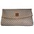 Céline Clutch Vintage Celine Macadam Monogram Canvas Beige Brown