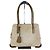 Vintage Prada Canvas Leder-Trim Tote Beige Braun