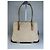 Vintage Prada Canvas Leder-Trim Tote Beige Braun - Ansicht 2