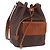 Céline Borsa a tracolla CELINE Macadam Canvas PVC Leather Brown Gold Auth 196696A Marrone D'oro