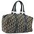 Borsa a mano Christian Dior Trotter Canvas Navy Silver Auth BA14770 Argento Blu navy