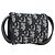 Borsetta a spalla Christian Dior Trotter Canvas Navy Silver Auth 195520V Argento Blu navy