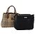 Borsa a mano Burberrys Nova Check Canvas nylon 2 Set Black Beige Auth bs36161 Nero