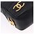 CHANEL Triple Coco Chain Schultertasche aus Leder Schwarz Gold CC Auth 198357 - Ansicht 9
