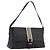 Borsa a tracolla BURBERRY in pelle nera argento Auth 198628A Nero