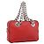 Borsa a mano con catena PRADA in pelle rossa argento Auth 198640V Rosso