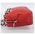 Borsa a mano con catena PRADA in pelle rossa argento Auth 198640V Rosso - vista 3