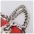 Borsa a mano con catena PRADA in pelle rossa argento Auth 198640V Rosso - vista 8