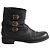 Jimmy Choo Schnallenstiefel aus Leder in Schwarz