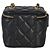 Chanel Coco Casino Mini Vanity Case aus schwarzem gestepptem Lammleder mit Kette - Ansicht 2