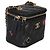 Chanel Coco Casino Mini Vanity Case aus schwarzem gestepptem Lammleder mit Kette - Ansicht 4