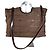 Tote Vintage Courreges in pelle scamosciata e rifiniture Marrone Argento
