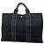 Hermès Vintage Hermes Canvas Tote Bag Schwarz Grau