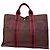 Trim Hermès Vintage Hermes Canvas Tote Bag burgunderrot silber Bordeaux