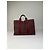 Trim Hermès Vintage Hermes Canvas Tote Bag burgunderrot silber Bordeaux - Ansicht 14