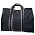 Hermès Vintage Hermes Canvas Tote Schwarz Grau Silber