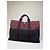 Hermès Vintage Hermes Canvas Tote Bag Burgundy Black - Ansicht 2