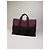 Hermès Vintage Hermes Canvas Tote Bag Burgundy Black - Ansicht 9
