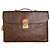 Vintage Etro Paisley Lederaktentasche Brown Rust Gold