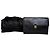Clutch Vintage Yves Saint Laurent in Pelle Nera e Oro Nero