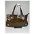 Tote Vintage Marni in pelle verniciata Marrone Scuro Argento - vista 2