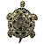 Spilla a tartaruga Chanel 2019 CC Logo oro chiaro impreziosita da strass e cristalli D'oro - vista 3