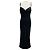 Abito da sera slip in raso di seta nero Alexander McQueen