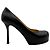 Décolleté platform Tribute in pelle nera Saint Laurent Marrone - vista 2