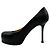 Décolleté platform Tribute in pelle nera Saint Laurent Marrone - vista 3