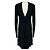 Vestido envelope Alexandre Vauthier preto de manga comprida e decote em V em viscose stretch