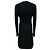 Vestido envelope Alexandre Vauthier preto de manga comprida e decote em V em viscose stretch - vista 3