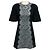 Dolce & Gabbana kurzärmeliges Kaschmir-Kleid mit Spitzenbesatz in Anthrazitgrau