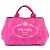 Borsa Tote Satchel Prada Small Canvas Canapa Logo Rosa