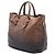 Borsa Tote convertibile Prada Ombre Vitello Daino marrone con zip laterale - vista 2
