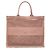 Borsa Book Tote Dior Large in mesh ricamato Rosa