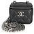 Mini Vanity Case Chanel en cuir Caviar matelassé noir avec chaîne Coco