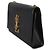 Borsa a catena Kate Medium Saint Laurent in pelle Grain De Poudre nera con monogramma a stelle Nero - vista 3