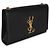 Borsa a catena Kate Medium Saint Laurent in pelle Grain De Poudre nera con monogramma a stelle Nero - vista 4