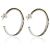 Orecchini a cerchio Crossover David Yurman in oro giallo e argento sterling - vista 2