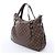 Borsa a tracolla Louis Vuitton Ivorie MM Damier Ebene in marrone N41131 Rosso - vista 4