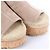 Trim Sandali Espadrilles Hermès in Camoscio con Zeppa in Beige SL221030Z, Taglia EU 37 - vista 4