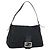 FENDI Mamma Baguette Shoulder Bag Jersey Black Silver