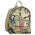 CHANEL Graphic Backpack Coated Canvas Gold CC