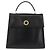 Céline CELINE Circle Hand Bag Leather Black Gold - vista 2