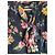 The Kooples Langes Kleid mit schwarzen Blumen Pink Weiß Grün Orange Gelb - Ansicht 2