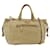 PRADA Hand Bag Leather 2way Beige Gold