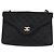 CHANEL Matelasse Chain Shoulder Bag Satin Black Gold CC - vista 2