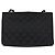 CHANEL Matelasse Chain Shoulder Bag Satin Black Gold CC - vista 4